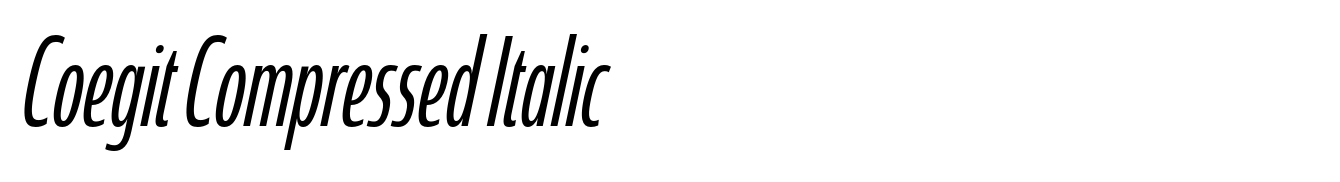 Coegit Compressed Italic